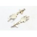 Handmade traditional Women Earrings 925 Sterling Silver yellow white glass P 620